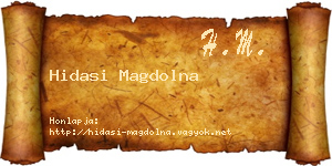 Hidasi Magdolna névjegykártya